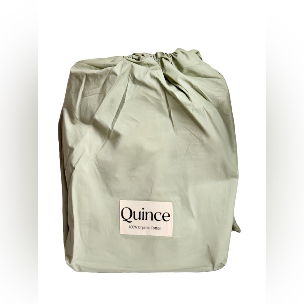 Quince 100% Organic Cotton Sage Green Duvet Cover Queen NEW